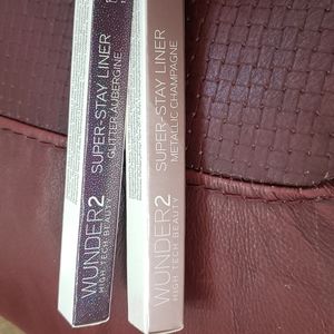 WUNDER2 Super Stay Liner,Metallic:  Glitter Aubergine and Metallic Champagne,New